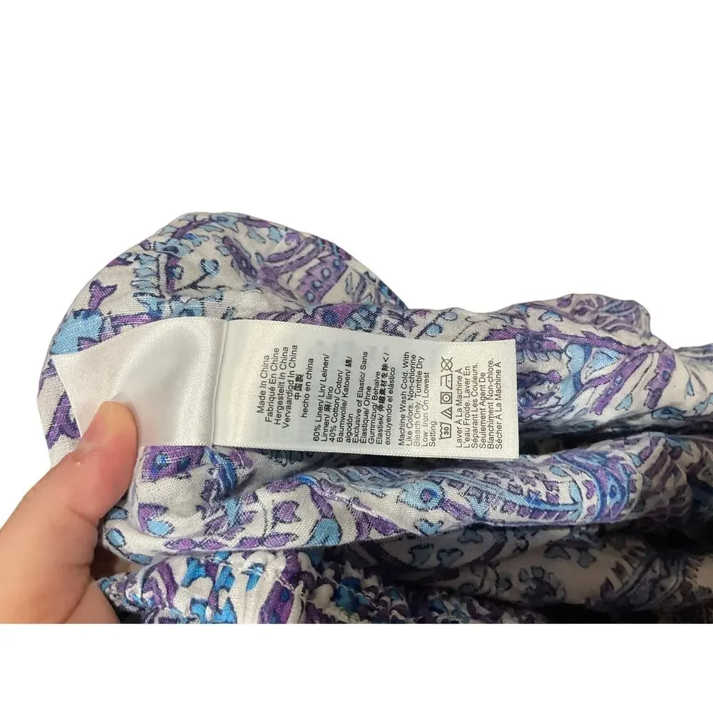 J. Crew Cotton Linen Dress Medium Paisley